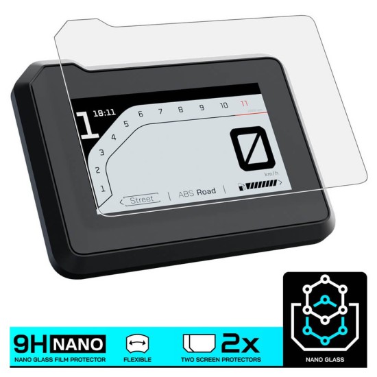 Nano glass για προστασία TFT οθόνης KTM 890 Adventure/R 23- (σετ 2 ultra clear)