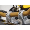Ρυθμιζόμενοι αποστάτες SW-Motech Bar back για τιμόνια Ø32mm ασημί