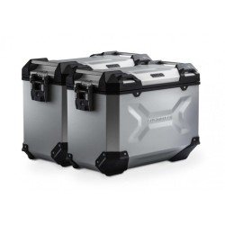 Σετ βάσεων και βαλιτσών SW-Motech TRAX ADV 45 lt. Suzuki DL 650 V-Strom 17- ασημί