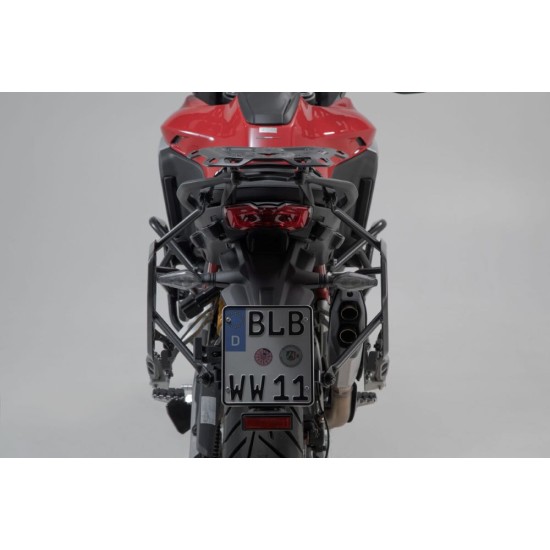 Σετ βάσεων και βαλιτσών SW-Motech TRAX ADV 37 lt. Ducati Multistrada V4/S/Sport/Rally ασημί