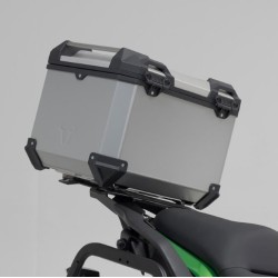 Σετ βάσης και βαλίτσας topcase SW-Motech TRAX ADV Kawasaki Versys 650 15- ασημί