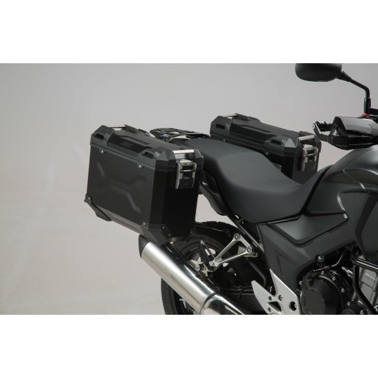Σετ βάσεων και βαλιτσών αλουμινίου SW-Motech TRAX ADV 37 lt. Honda CB 500 X μαύρο