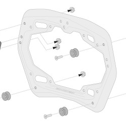 Κιτ εγκατάστασης βαλιτσών SW-Motech TRAX / NANUK σε βάσεις πλαϊνών βαλιτσών SW-Motech PRO