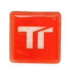 Ανακλαστικό αυτοκόλλητο Twalcom 45 x 45 mm που ράβεται κόκκινο-ασημί