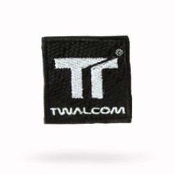 Ανακλαστικό αυτοκόλλητο Twalcom 45x45mm που ράβεται μαύρο-ασημί