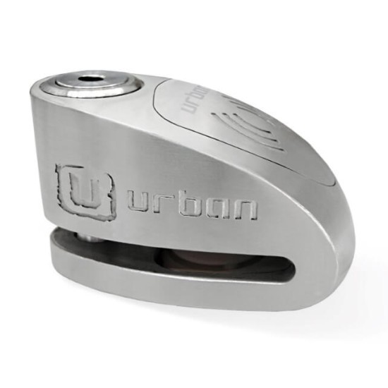 Κλειδαριά δισκόφρενου με συναγερμό Urban Security UR910S 10χιλ. inox steel Κλειδαριά δισκόφρενου με συναγερμό Urban Security UR910S 10χιλ. inox steel