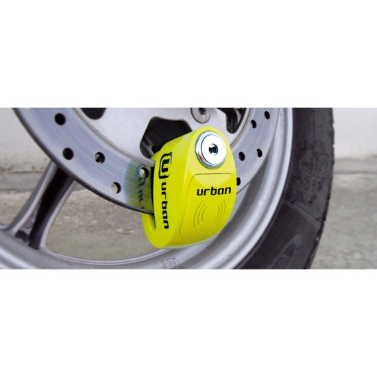 Κλειδαριά δισκόφρενου με συναγερμό Urban Security UR906Y 6χιλ. κίτρινη