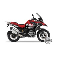 Αυτοκόλλητα ντεπόζιτου Wunderlich BMW R 1250 GS Adv. μαύρο-κόκκινο (σετ 2)