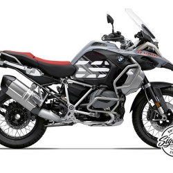 Αυτοκόλλητα ντεπόζιτου Wunderlich BMW R 1250 GS Adv. γκρι-μαύρο (σετ 2)