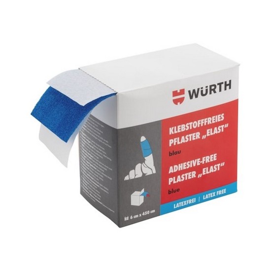Ελαστικός επίδεσμος για κοψίματα Wurth μπλε (450 x 6 εκ.)