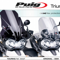 Ζελατίνα Puig Touring ρυθμιζόμενη Triumph Tiger 800/XC/XR ελαφρώς φιμέ -17