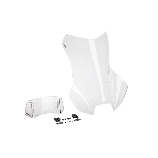 Ζελατίνα Touring Plus με γείσο, διαφανές, PUIG 21796W Ζελατίνα Touring Plus με γείσο, διαφανές, PUIG 21796W