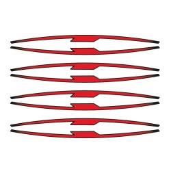 Λωρίδες ζάντας Performance Red της PUIG 21833R