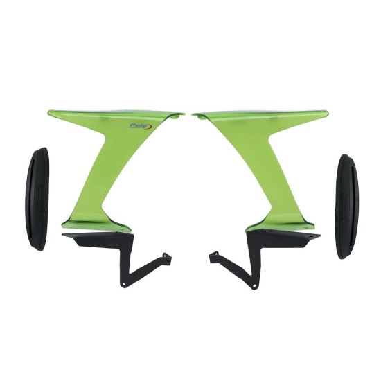 Πλευρικά spoilers αγώνων, πράσινα, PUIG 21858V KAWASAKI: ZX-6R NINJA 2024-