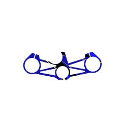 Προστατευτικό τιμονιού Radikal, μπλε, PUIG 3478A KAWASAKI: ZX-6R 636 NINJA 2013-17, ZX-6R NINJA 2018-23