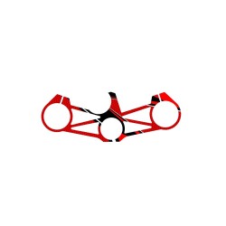 Προστατευτικό τιμονιού Radikal, κόκκινο, PUIG 3478R KAWASAKI: ZX-6R 636 NINJA 2013-17, ZX-6R NINJA 2018-23