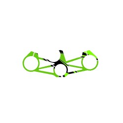 Προστατευτικό τιμονιού Radikal, πράσινο, PUIG 3478V KAWASAKI: ZX-6R 636 NINJA 2013-17, ZX-6R NINJA 2018-23
