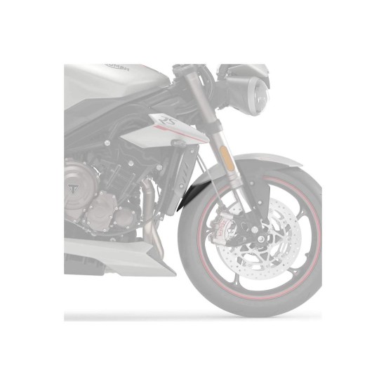 Επέκταση μπροστινού φτερού, μαύρη, PUIG 3898N TRIUMPH: SPEED TRIPLE 1050 RS 2018-20, SPEED TRIPLE 1050 S 2019-20, STREET TRIPLE 765 R 2017-
