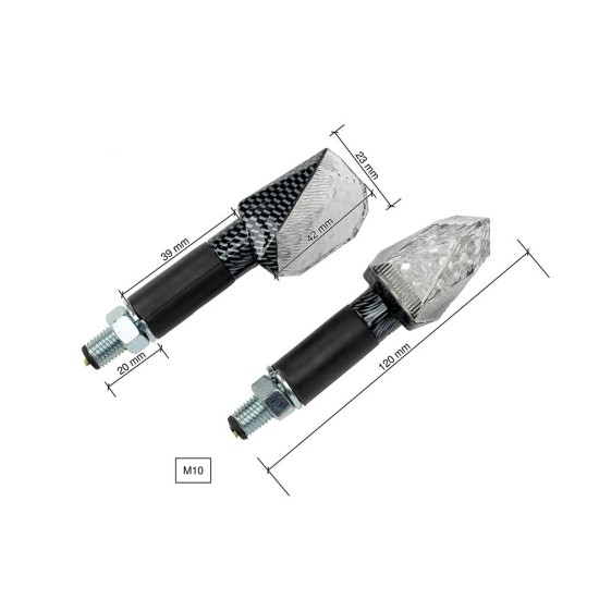 Φώτα στροφής Rubi με Carbon look PUIG 4919C