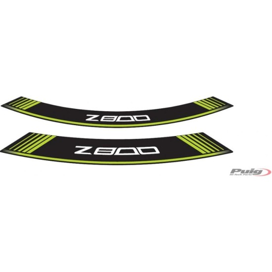Εσωτερικά αυτοκόλλητα ζάντας Green PUIG 6561V KAWASAKI: Z800 2013-16, Z800E 2013-16