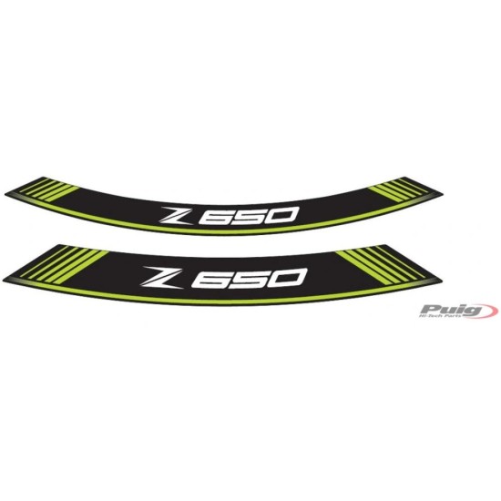 Εσωτερικά αυτοκόλλητα ζάντας Green PUIG 9290V KAWASAKI: Z650 2017-24 Εσωτερικά αυτοκόλλητα ζάντας Green PUIG 9290V KAWASAKI: Z650 2017-24
