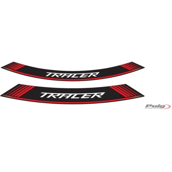 Εσωτερικά αυτοκόλλητα ζάντας Red PUIG 9293R YAMAHA: MT-07 TRACER 2016-17, MT-09 TRACER 2015-17, TRACER 7 2021-24