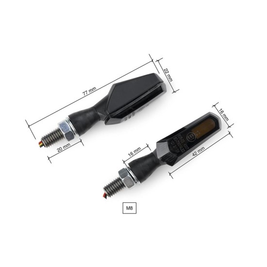 Φως στροφής Stick Black PUIG 9555N