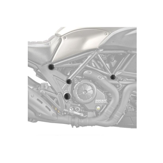 Τάπες πλαισίου, μαύρες, PUIG 9611N DUCATI: DIAVEL 2011-16 Τάπες πλαισίου, μαύρες, PUIG 9611N DUCATI: DIAVEL 2011-16