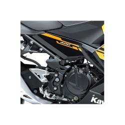 Τάπες πλαισίου, μαύρες, PUIG 9796N KAWASAKI: NINJA 400 2018-20 / 2023-24, NINJA 500 2024-, Z400 2019-20 / 2023-24