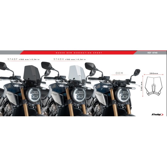 Ζελατίνα Puig Naked New Generation Sport Honda CB 650/1000 R Neo Sports Cafe διάφανη