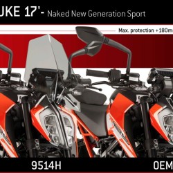 Ζελατίνα Puig Naked New Generation Sport KTM 125-390 Duke 17- πορτοκαλί