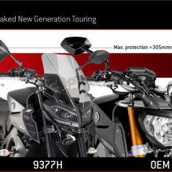 Ζελατίνα PUIG Naked New Generation Touring Yamaha MT-09 17-20 κόκκινη