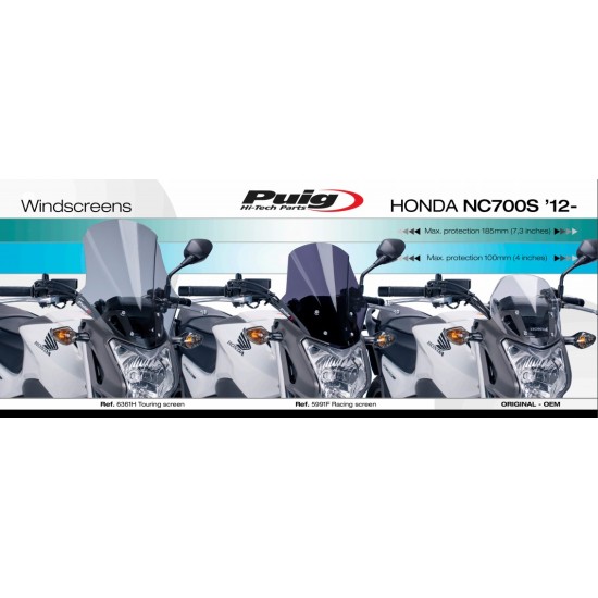 Ζελατίνα Puig Touring Honda NC 700-750 S ελαφρώς φιμέ