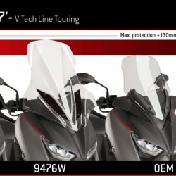 Ζελατίνα Puig V-Tech Touring Yamaha X-Max 300 17-22 ελαφρώς φιμέ