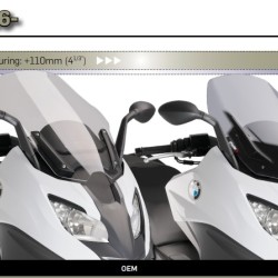 Ζελατίνα Puig V-Tech Sport BMW C 650 Sport μαύρη