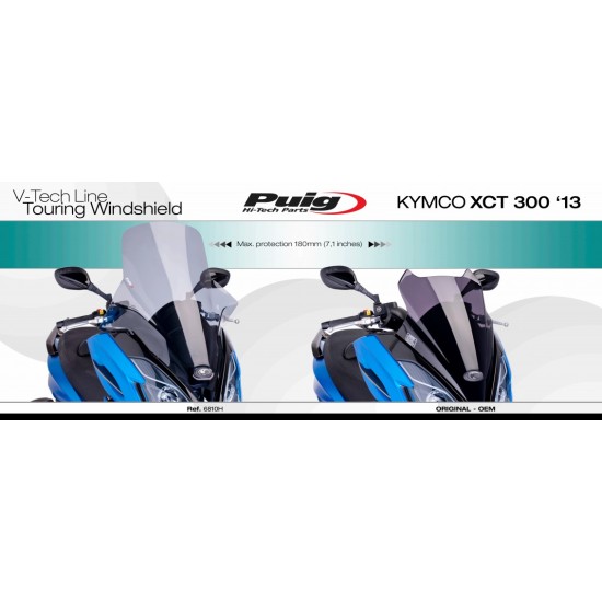 Ζελατίνα Puig V-Tech Touring Kymco K-XCT 125i-300i σκούρο φιμέ
