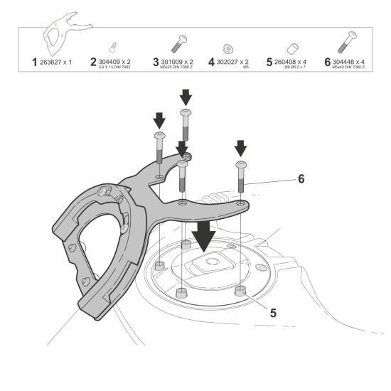 Βάση tankbag Shad Click-system CFMoto 800MT-X