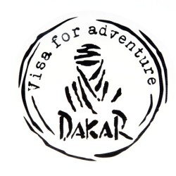 Αυτοκόλλητο Dakar-Visa for Adventure μαύρο ματ