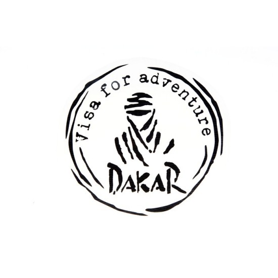 Αυτοκόλλητο Dakar-Visa for Adventure μαύρο ματ