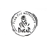 Αυτοκόλλητο Dakar-Visa for Adventure μαύρο γυαλιστερό