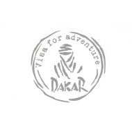 Αυτοκόλλητο Dakar-Visa for Adventure ασημί