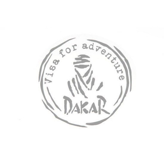Αυτοκόλλητο Dakar-Visa for Adventure ασημί