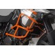 Άνω προστατευτικά κάγκελα SW-Motech για ΟΕΜ κάγκελα KTM 1050 Adventure πορτοκαλί