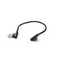 Καλώδιο φόρτισης USB σε Lightning με γωνία 90° μαύρο (25 εκ.)
